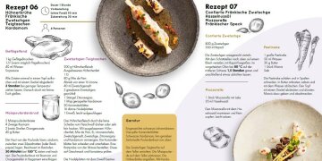 Ausschnitt von Rezepten aus der Broschüre zur Fränkischen Zwetschge